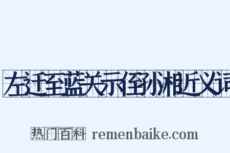 左迁至蓝关示侄孙湘近义词是什么意思的图片